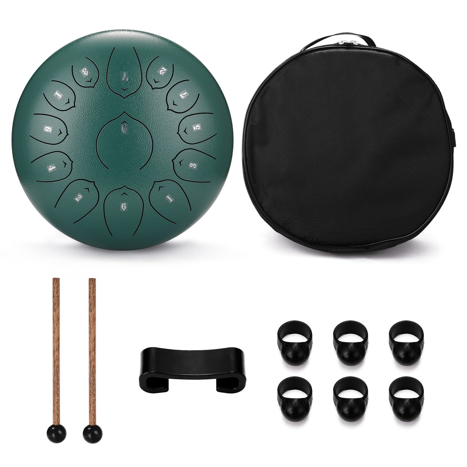 Steel tongue drum with tuned cut-out notes