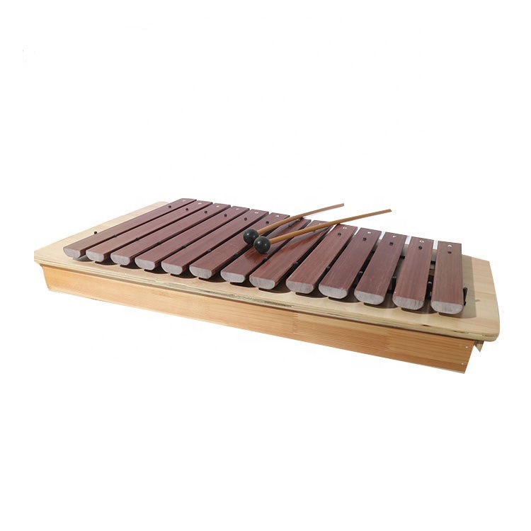 Orff mallet instrument with a row of tuned bars
